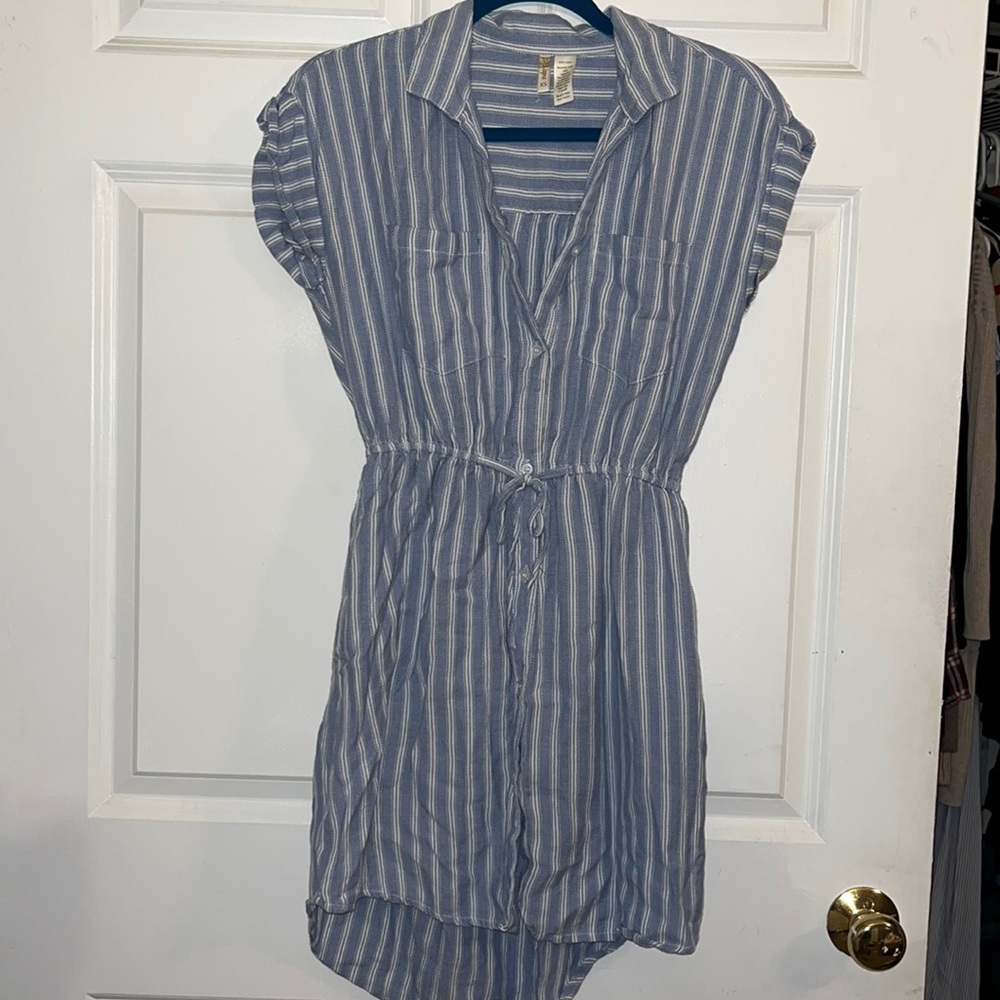 Blue striped dress